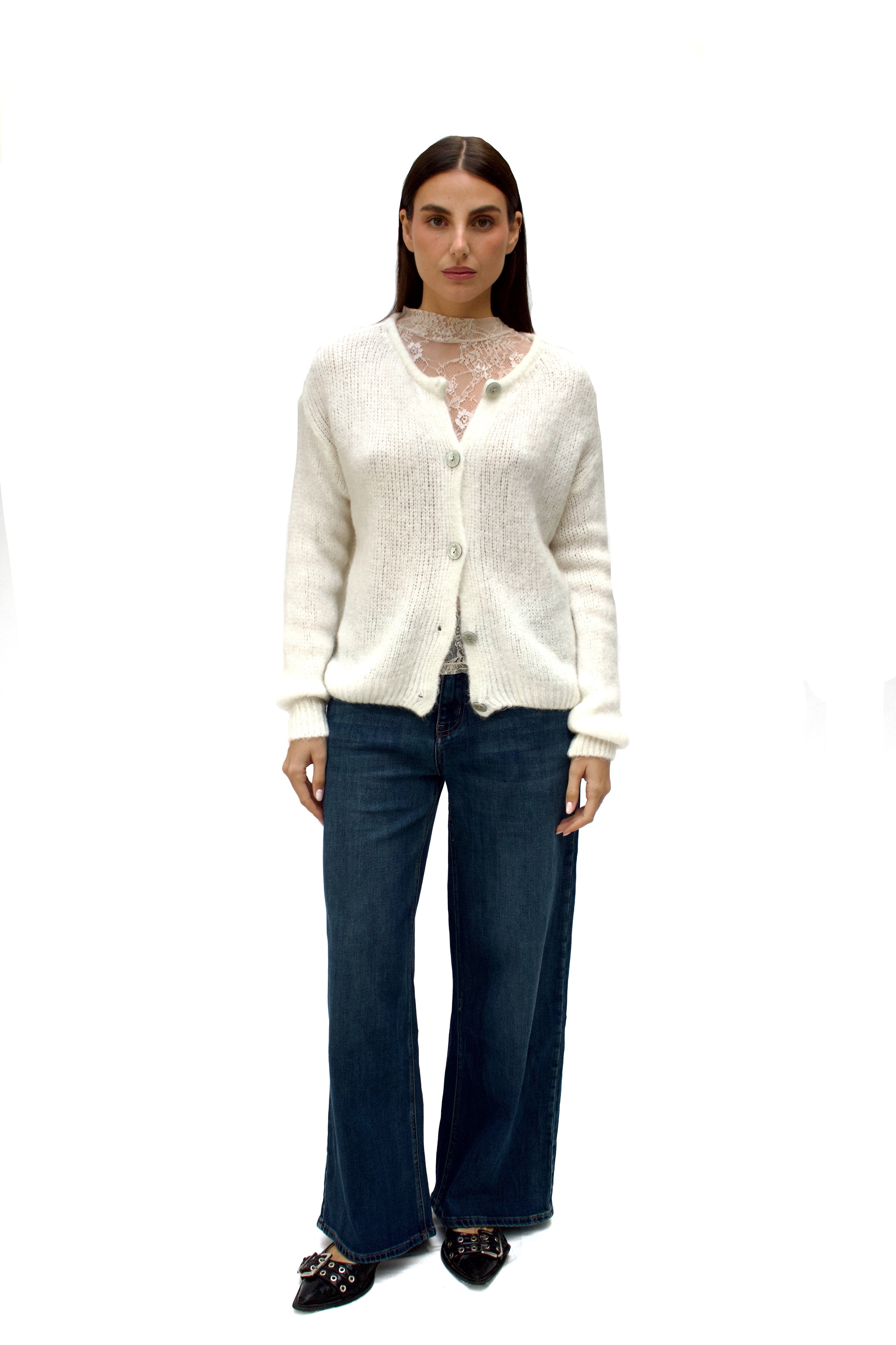 Cardigan con bottoni