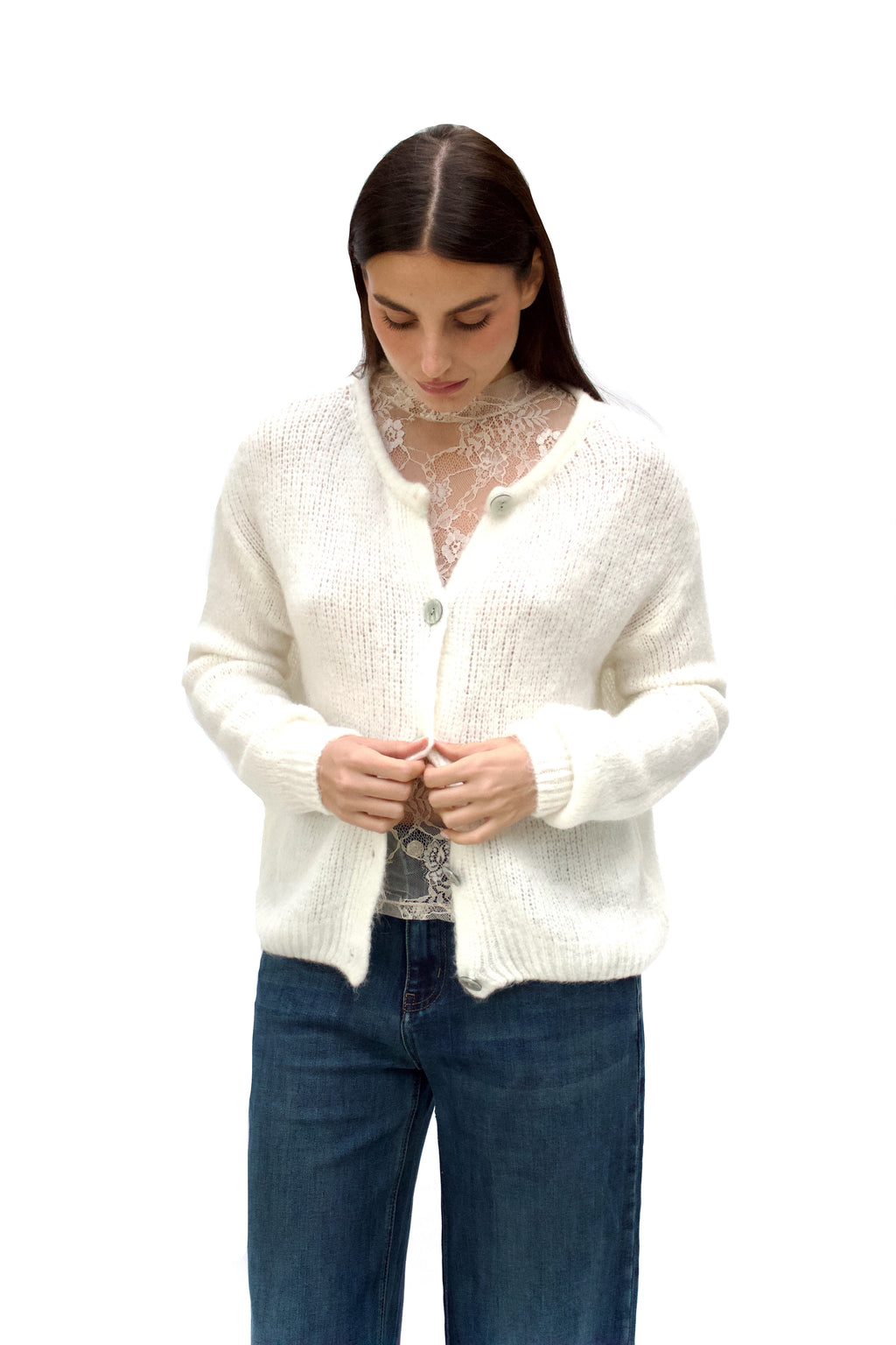 Cardigan con bottoni