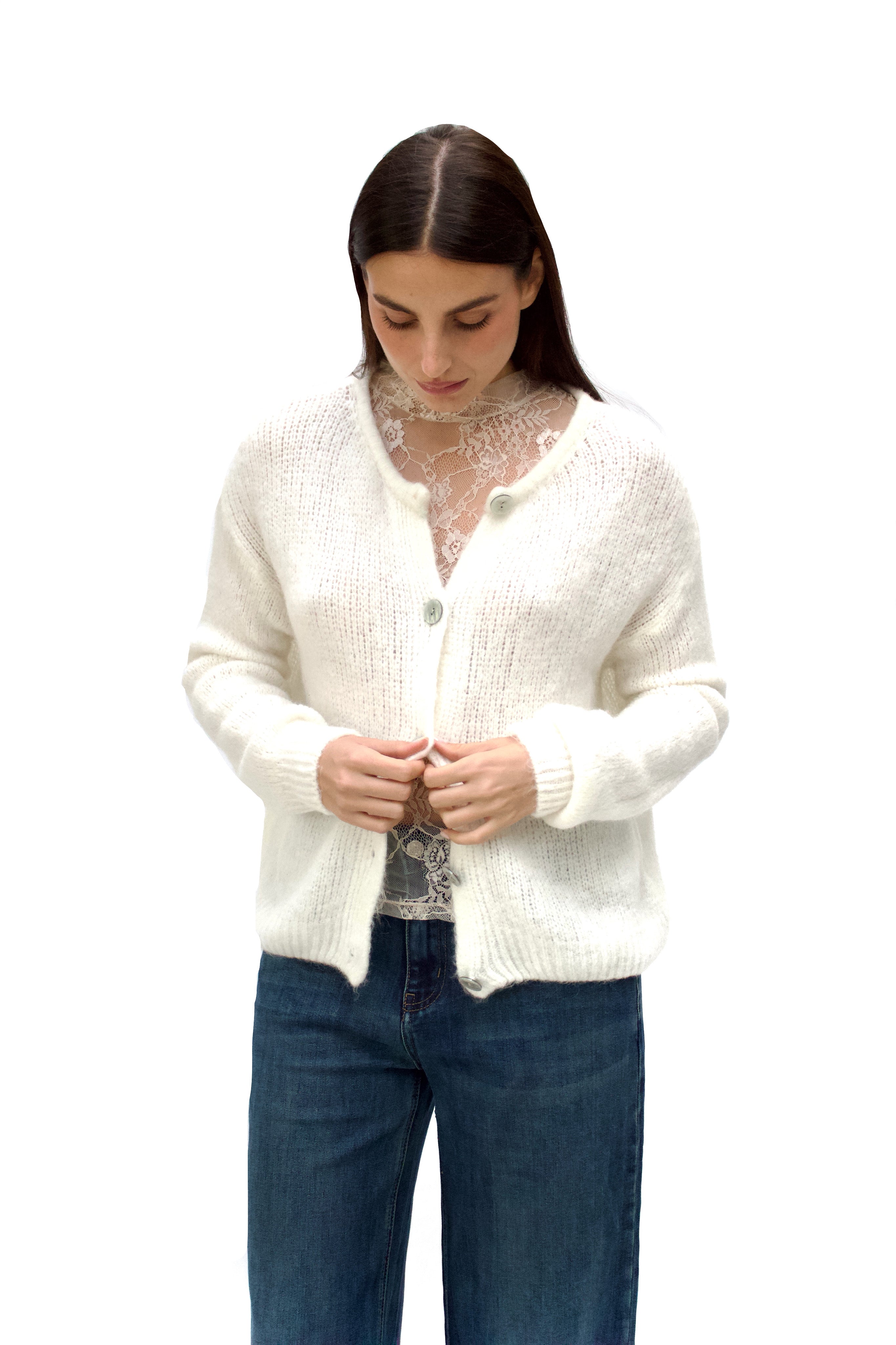 Cardigan con bottoni