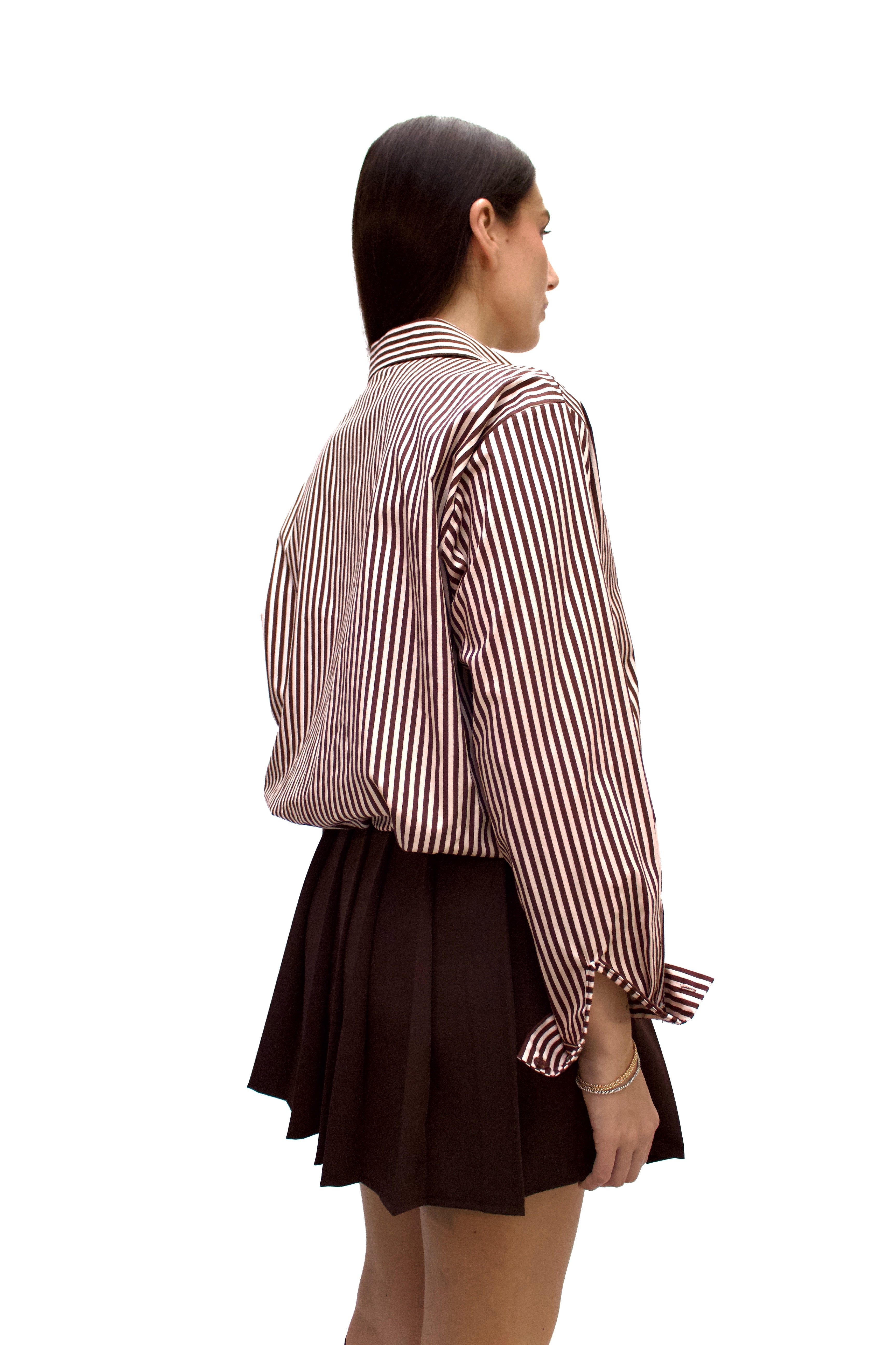 Camica a righe bordeaux