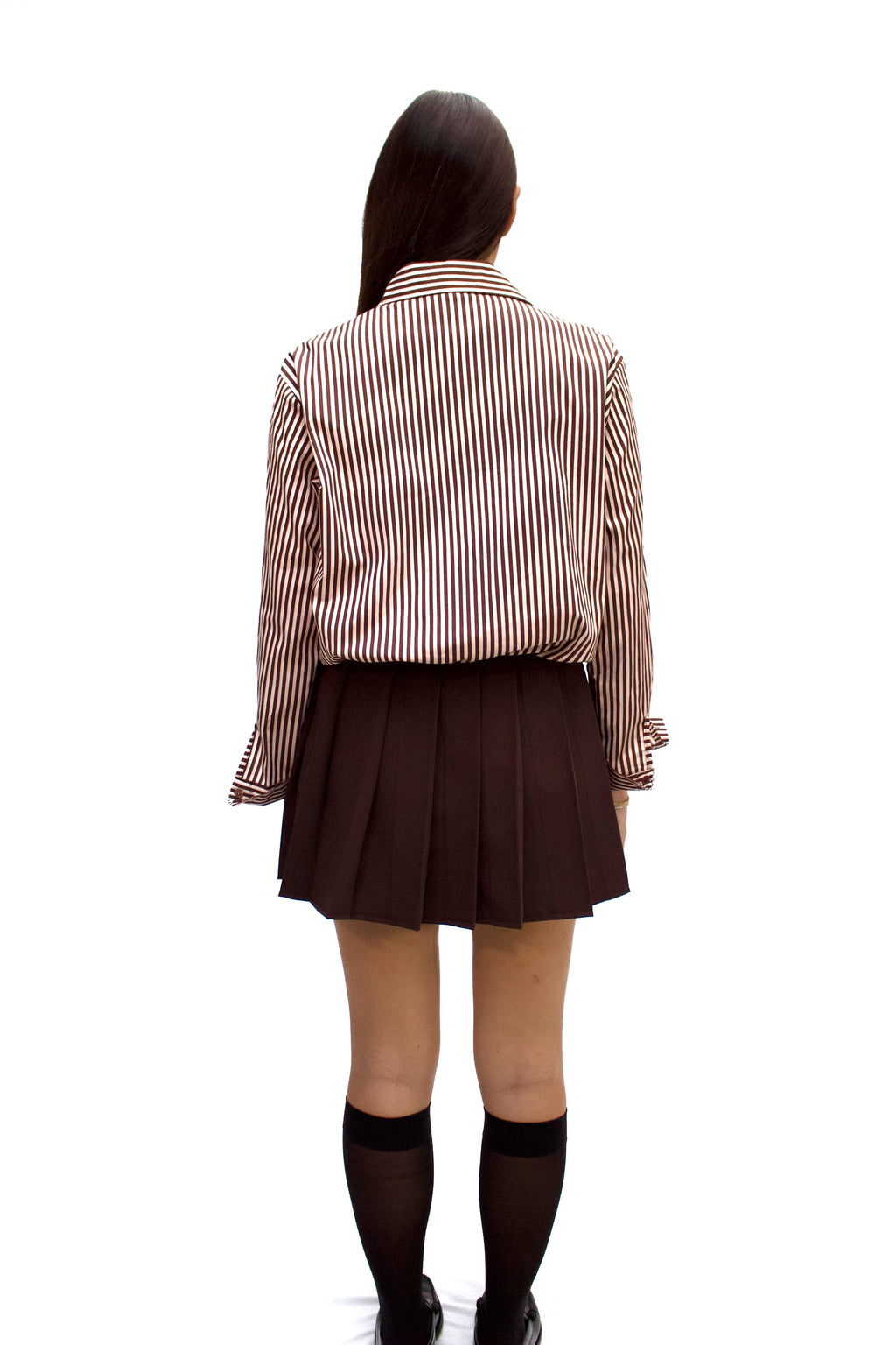 Camica a righe bordeaux