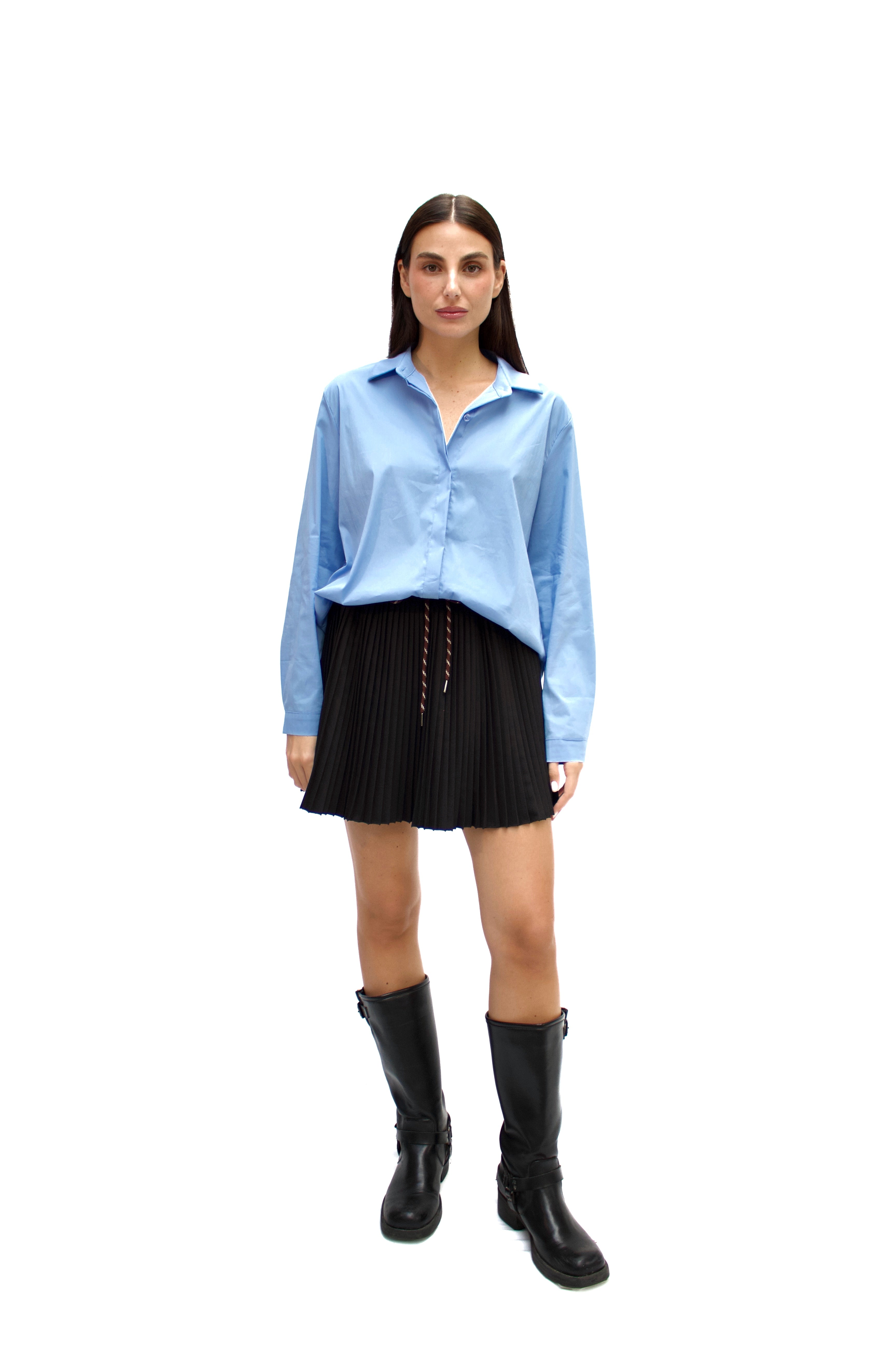 Camica basic azzurra