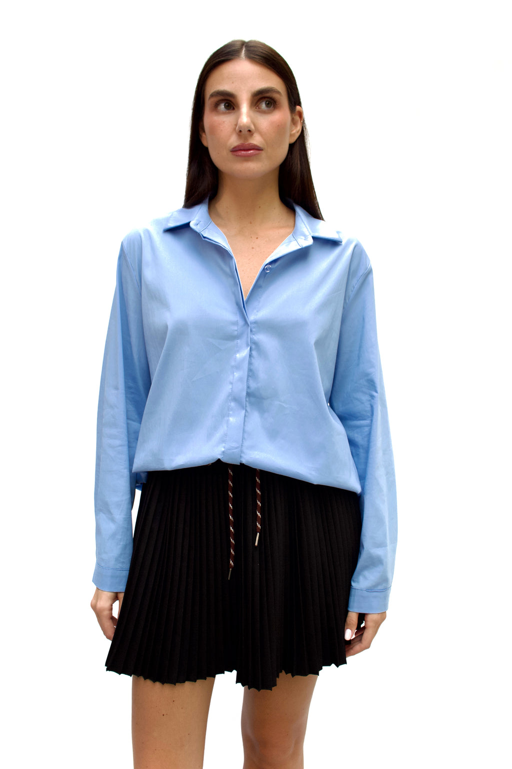 Camica basic azzurra