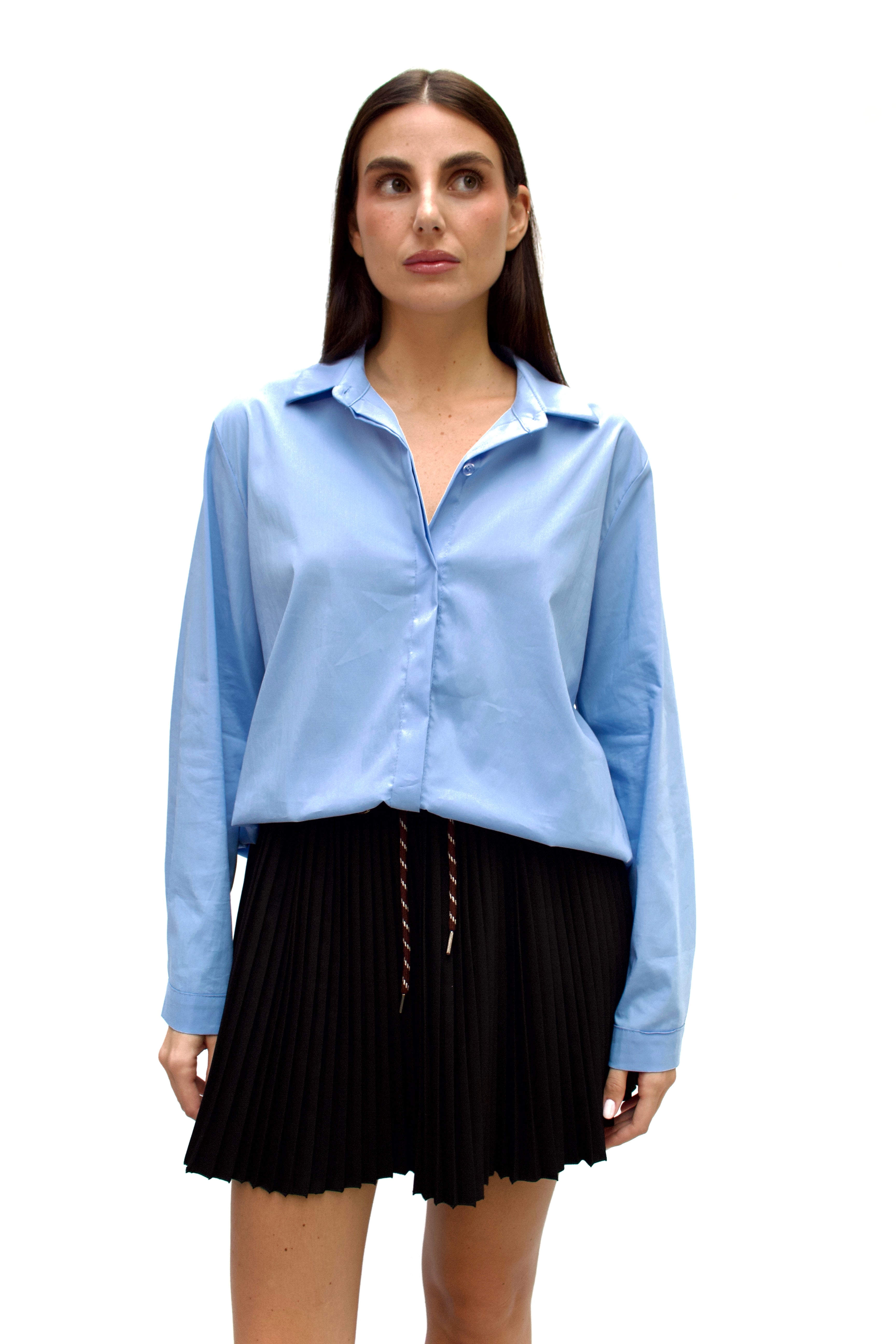 Camica basic azzurra