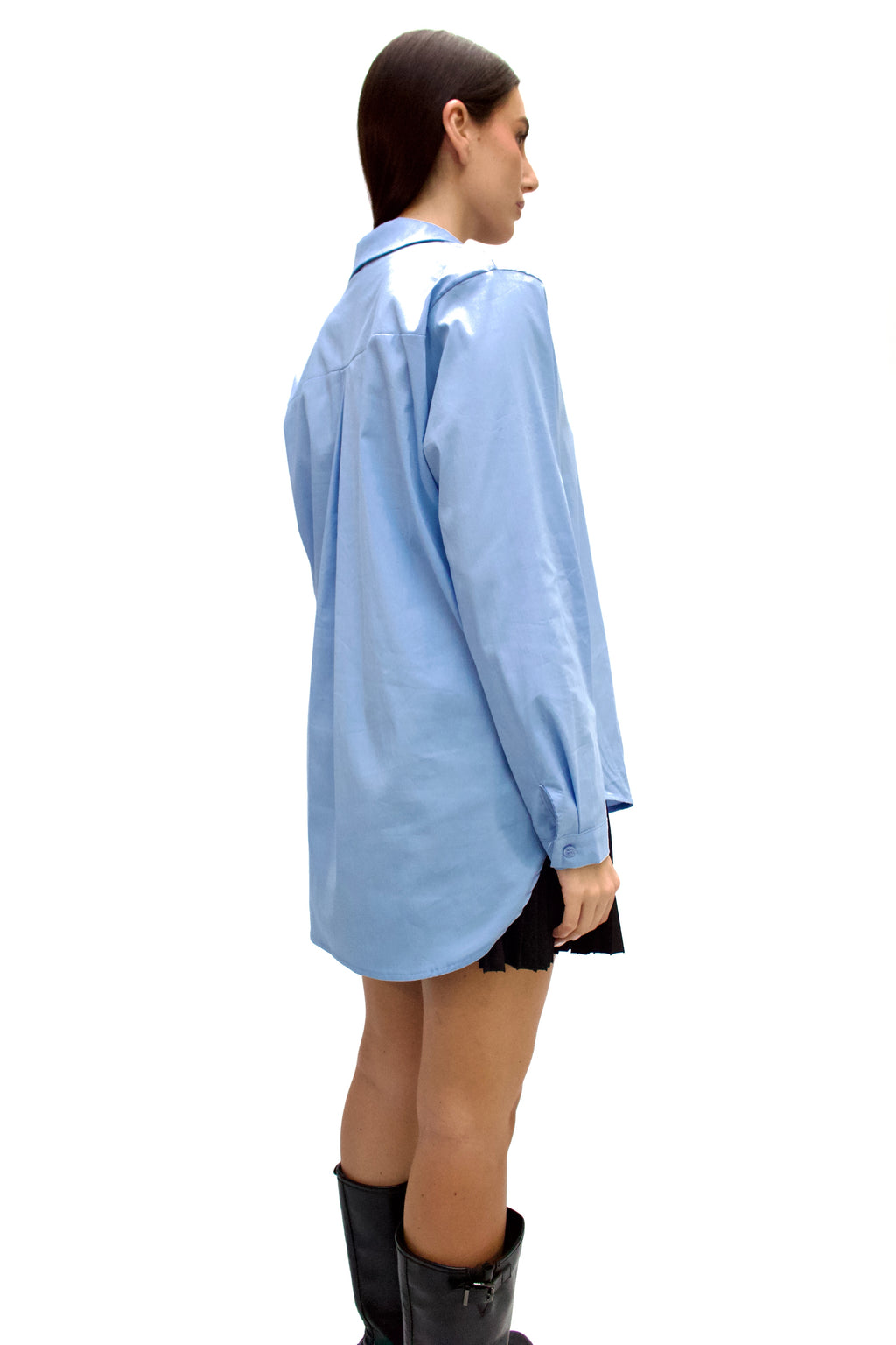 Camica basic azzurra