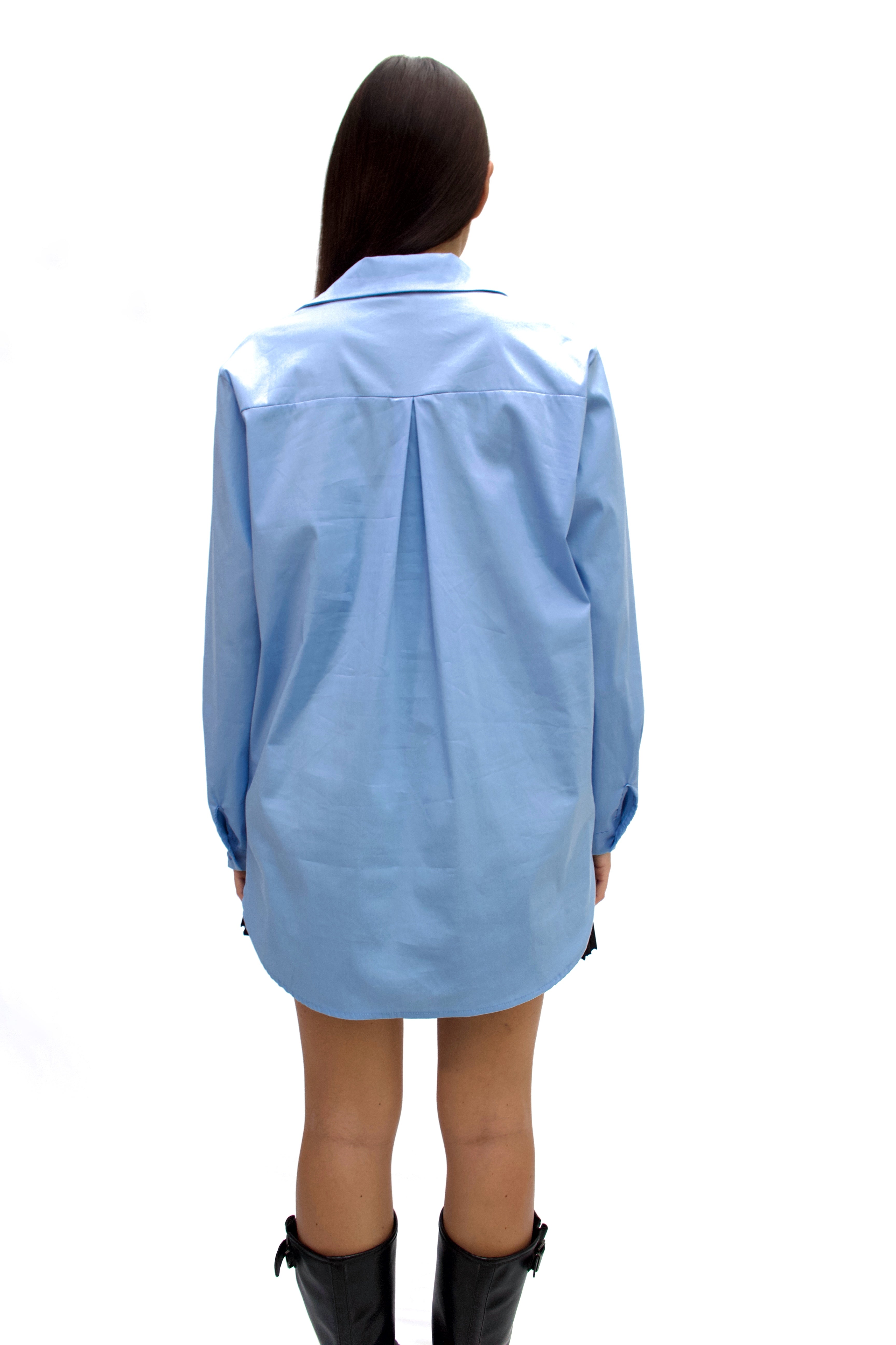 Camica basic azzurra