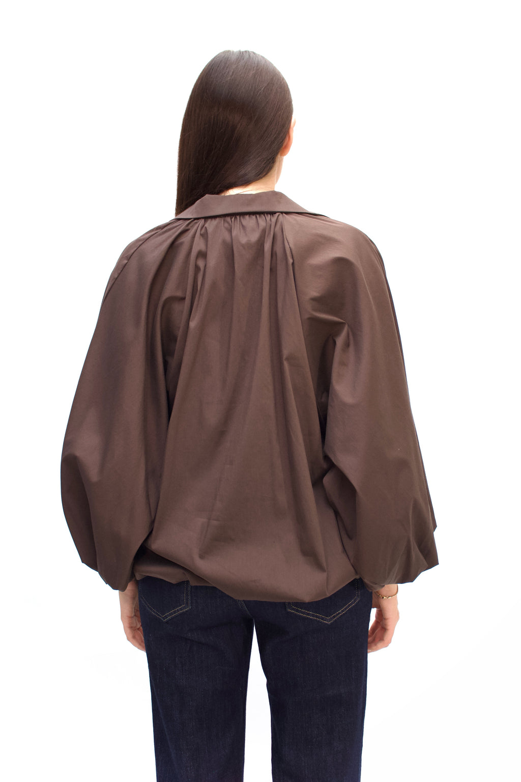 Camicia con maniche a palloncino