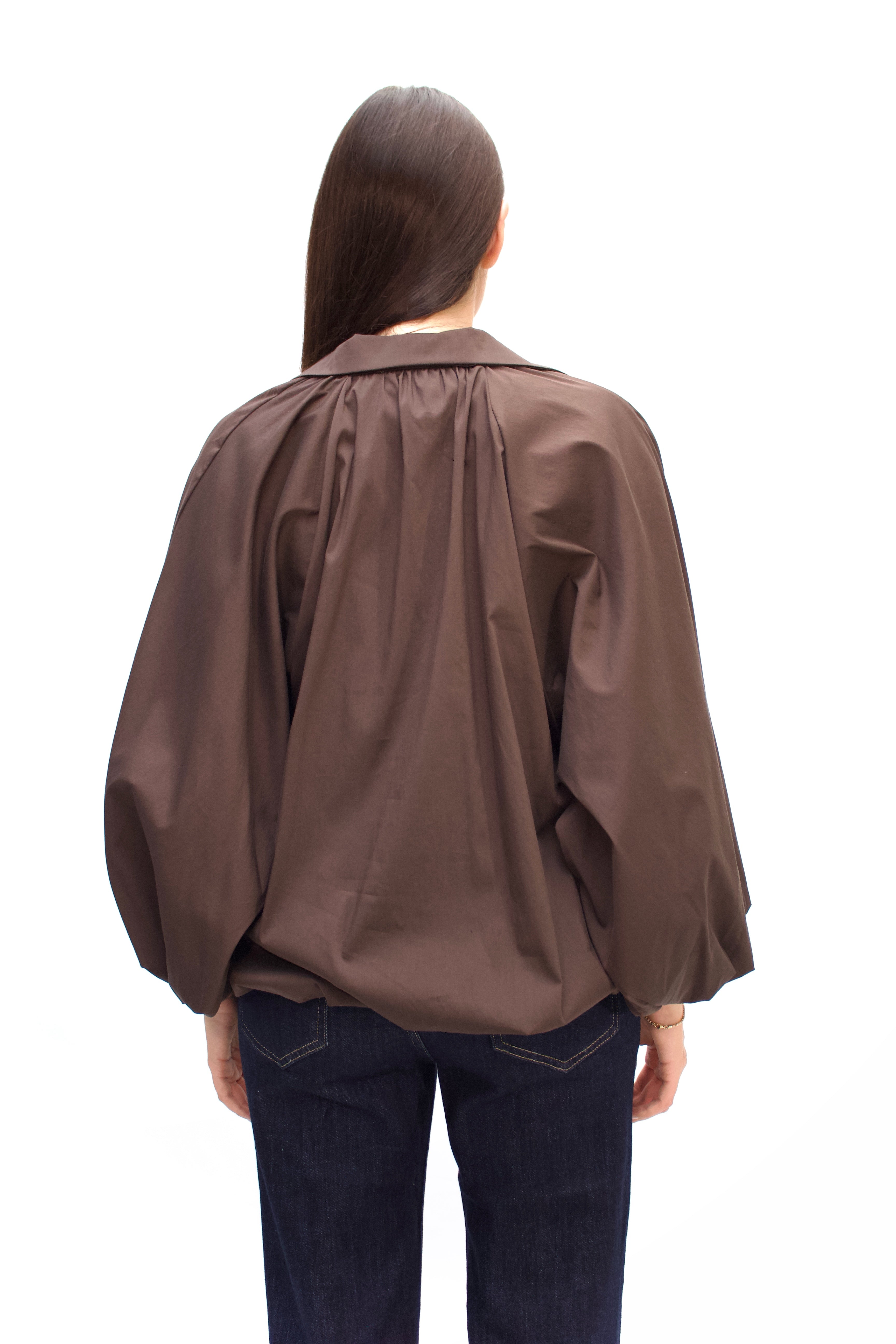 Camicia con maniche a palloncino