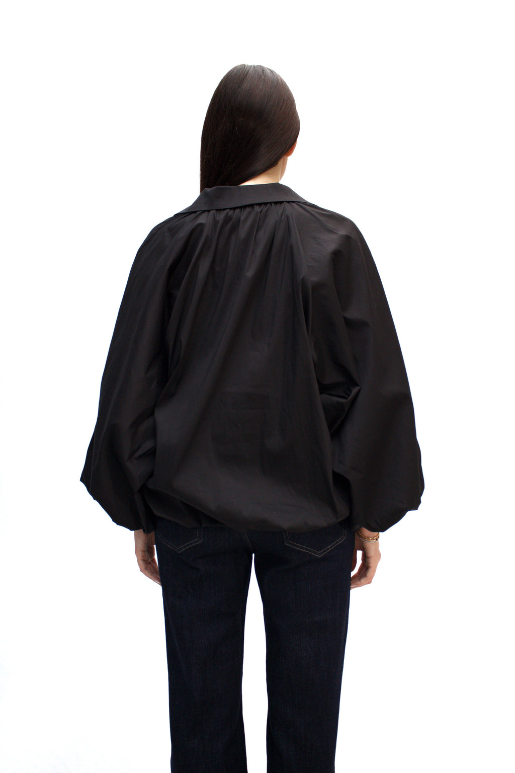 Camicia con maniche a palloncino