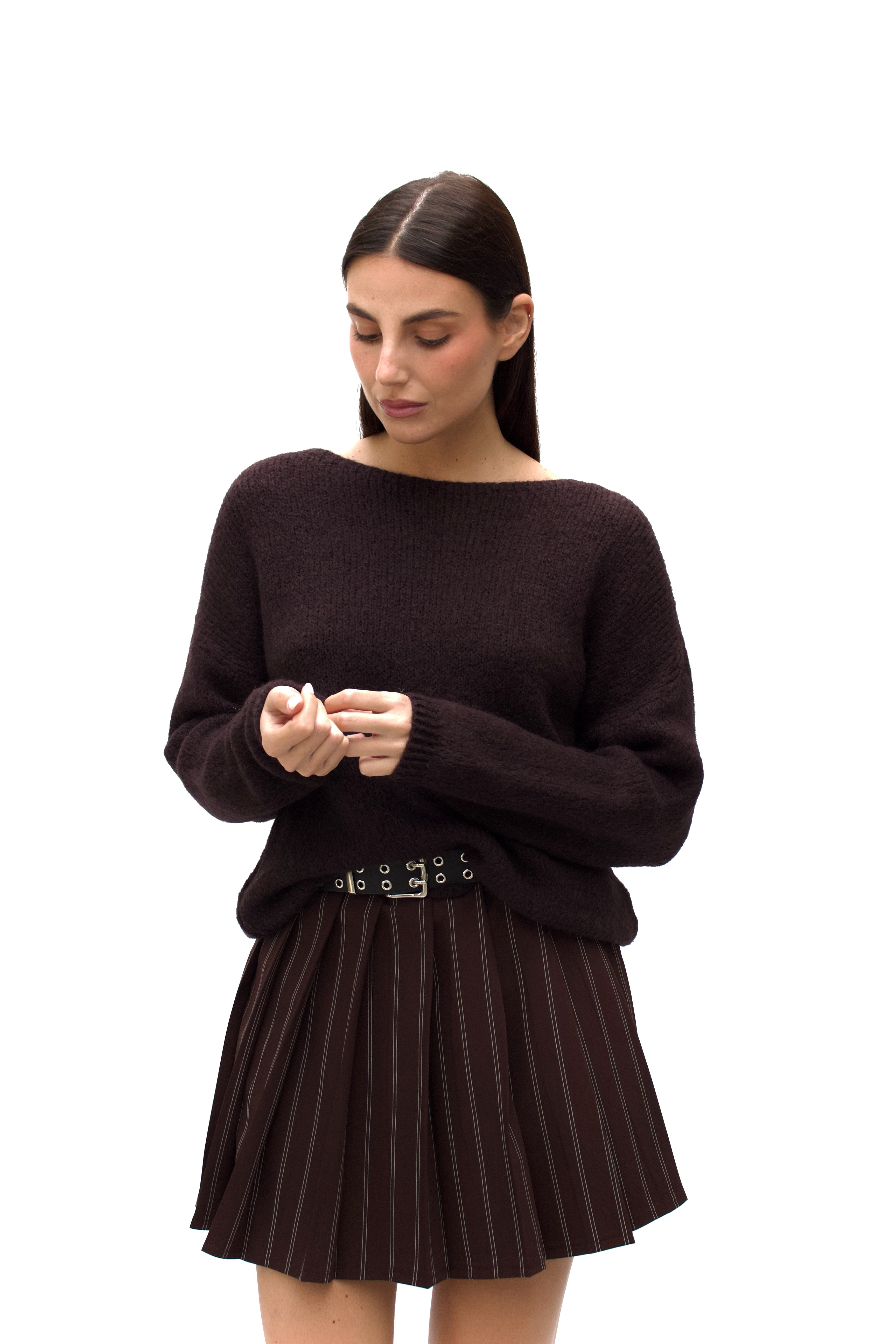 Maglia scollo a barca