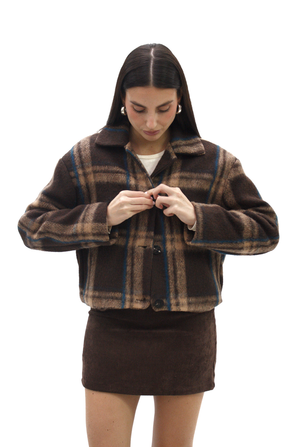 Giubbotto in lana cotta con bottoni