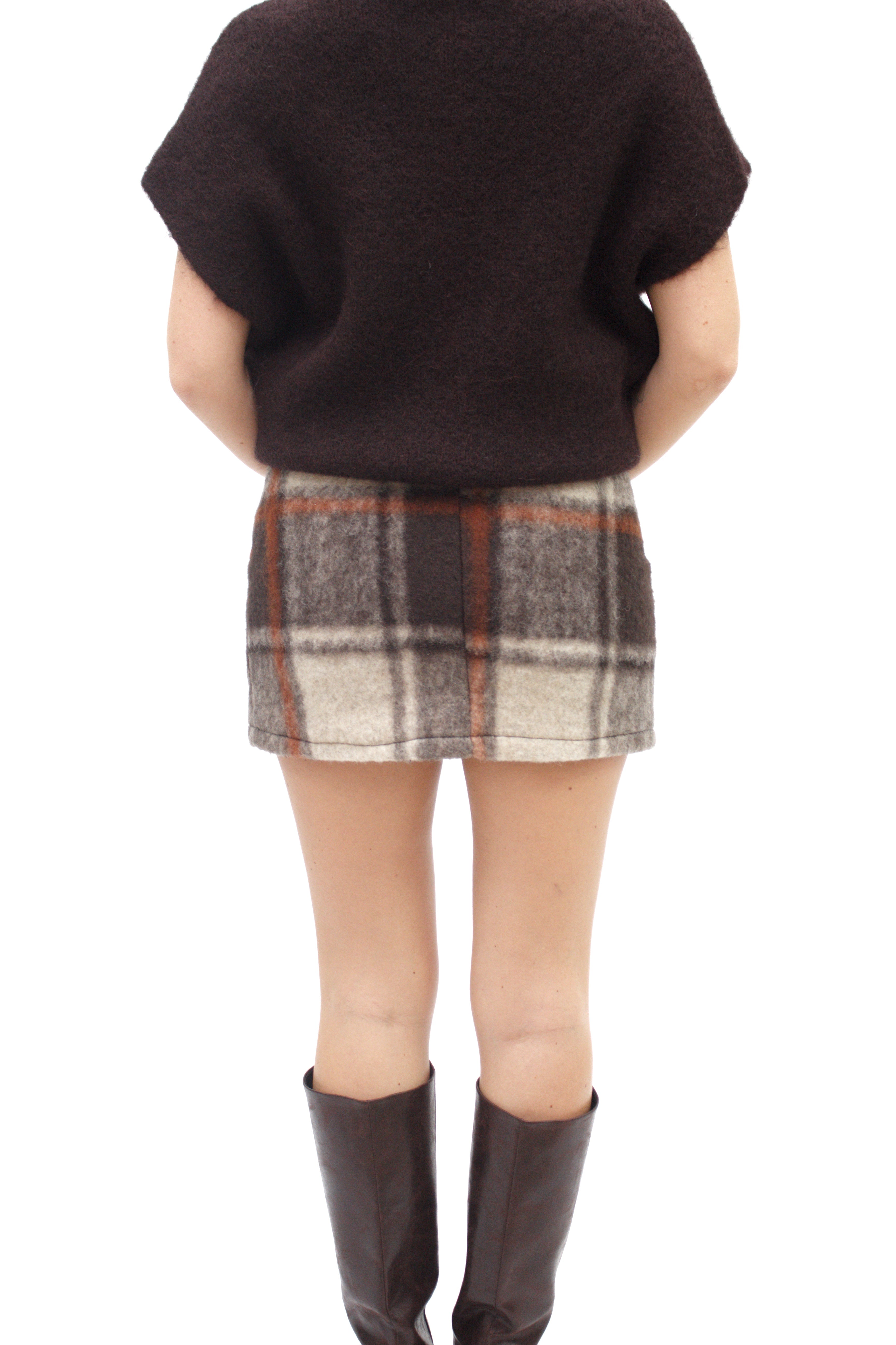 Minigonna in lana cotta