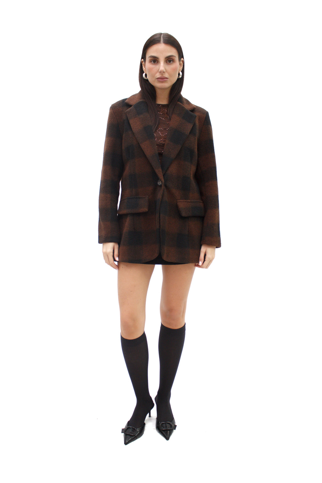 Blazer in lana cotta