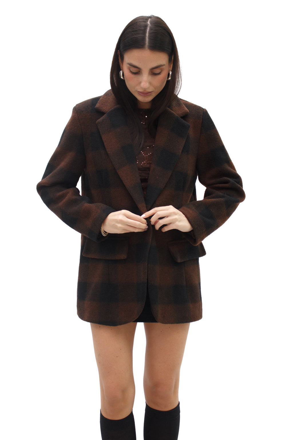 Blazer in lana cotta